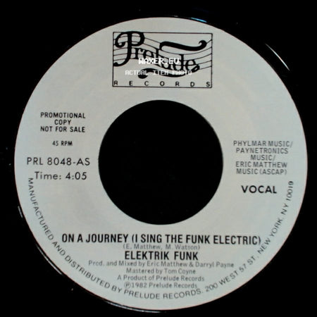 Elektrik Funk - On A Journey (I Sing The Funk Electric) / On A Journey (I Sing The Funk Electric) side A