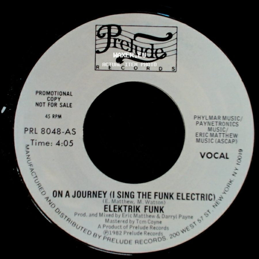 Elektrik Funk - On A Journey (I Sing The Funk Electric) / On A Journey (I Sing The Funk Electric) side A