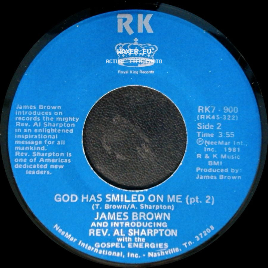 James Brown And Introducing Rev. Al Sharpton With The Gospel Energies - God Has Smiled On Me / God Has Smiled On Me (Pt. 2) side B