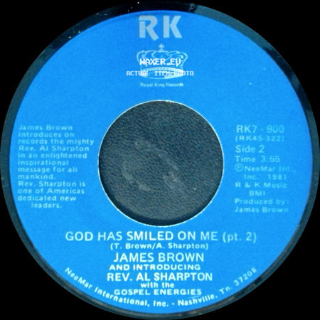 James Brown And Introducing Rev. Al Sharpton With The Gospel Energies - God Has Smiled On Me / God Has Smiled On Me (Pt. 2) side B