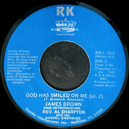 James Brown And Introducing Rev. Al Sharpton With The Gospel Energies - God Has Smiled On Me / God Has Smiled On Me (Pt. 2) side B