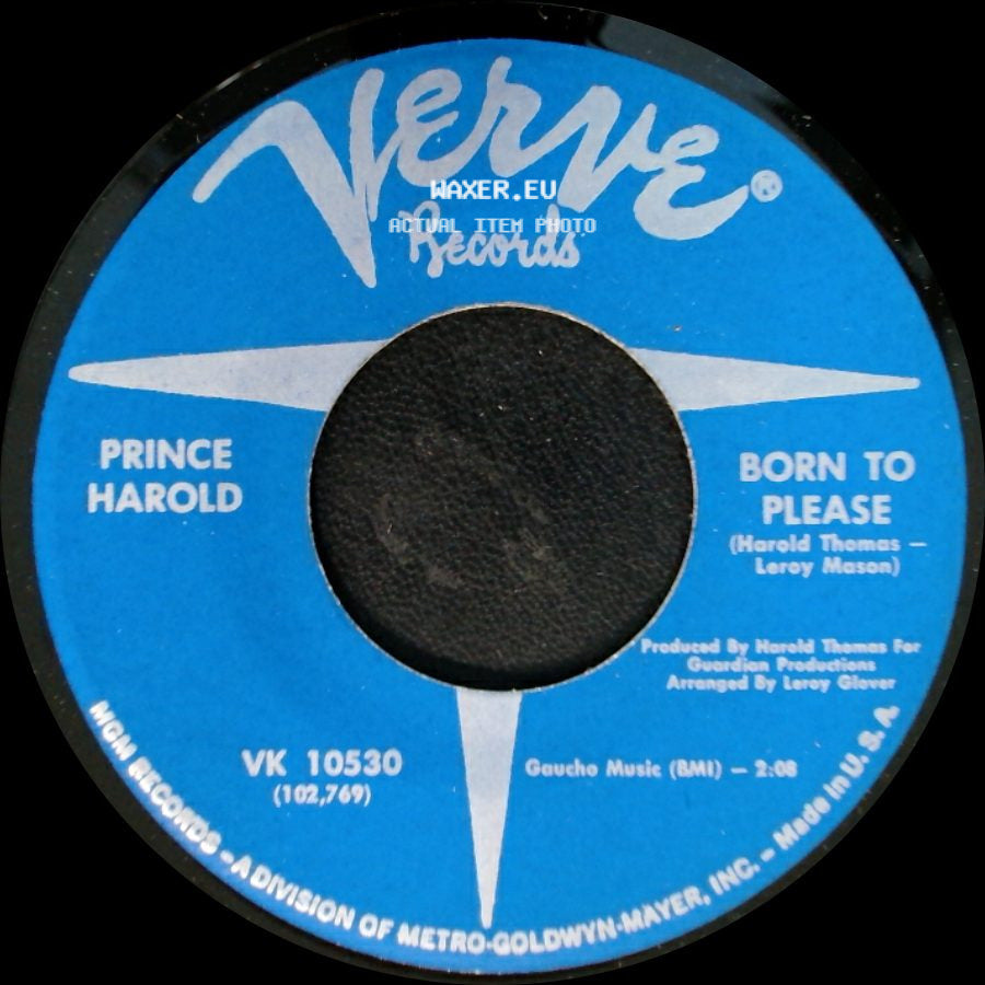 Prince Harold - Born To Please / Why'd You Go Away side A