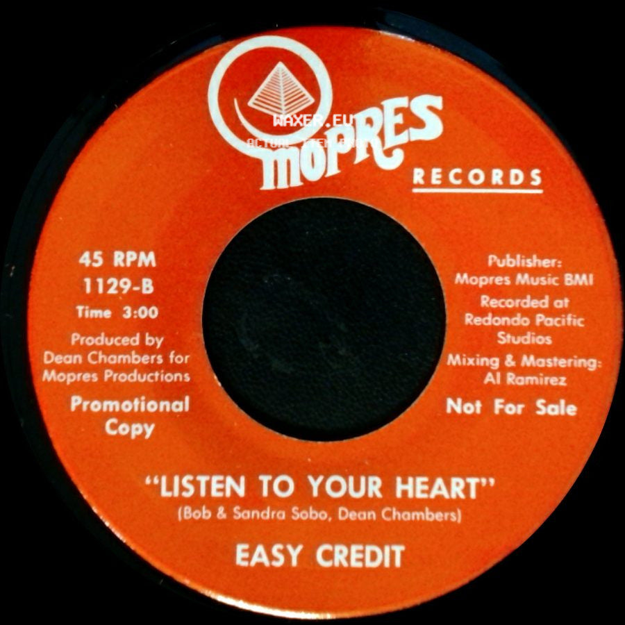 Easy Credit - Listen To Your Heart / Rocking Me In Your Arms side A