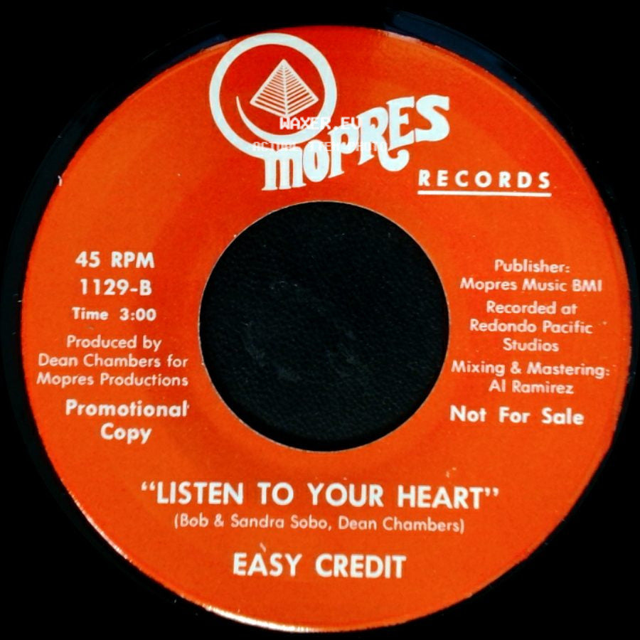 Easy Credit - Listen To Your Heart / Rocking Me In Your Arms side A