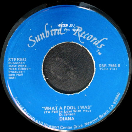 Diana - He's The Fire / "What A Fool I Was" (To Fall In Love With You) side B