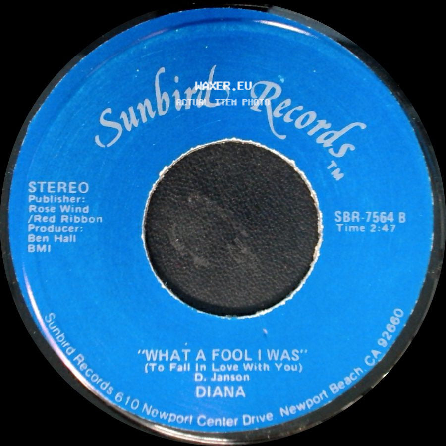 Diana - He's The Fire / What A Fool I Was (To Fall In Love With You) side B