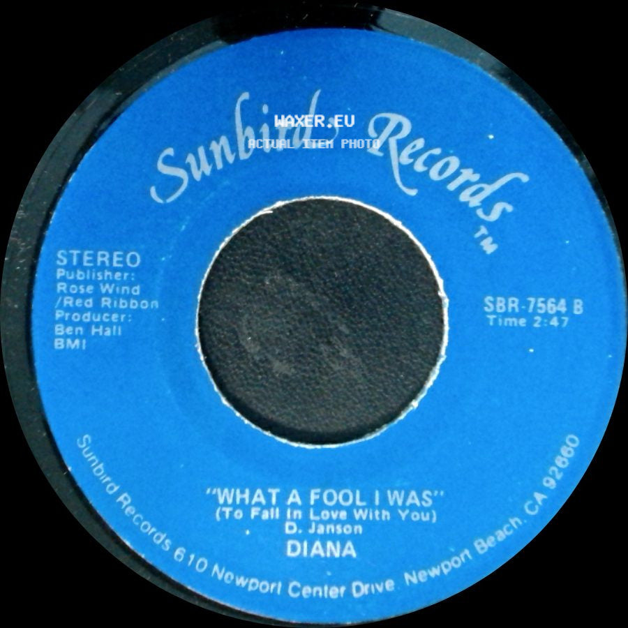 Diana - He's The Fire / What A Fool I Was (To Fall In Love With You) side B