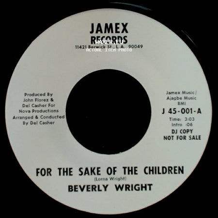 Beverly Wright - For The Sake Of The Children / Let's Surrender side A