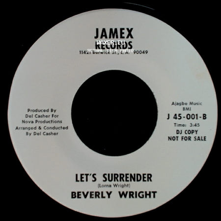 Beverly Wright - For The Sake Of The Children / Let's Surrender side B