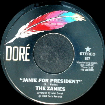 The Zanies - Janie For President / Los Angeles, Los Angeles side A