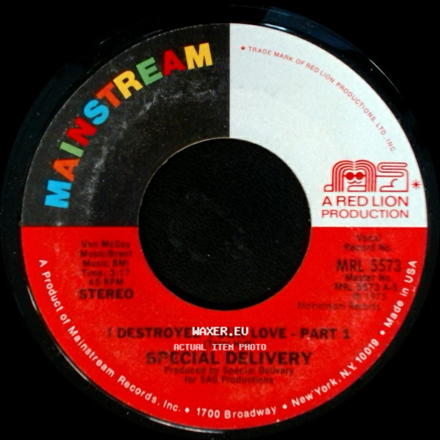 Special Delivery - I Destroyed Your Love - Part 1 / I Destroyed Your Love - Part 2 side A