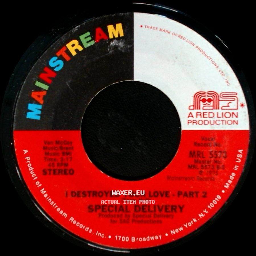 Special Delivery - I Destroyed Your Love - Part 1 / I Destroyed Your Love - Part 2 side B