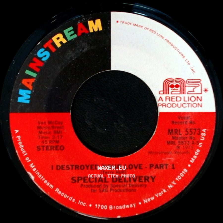 Special Delivery - I Destroyed Your Love - Part 1 / I Destroyed Your Love - Part 2 side A