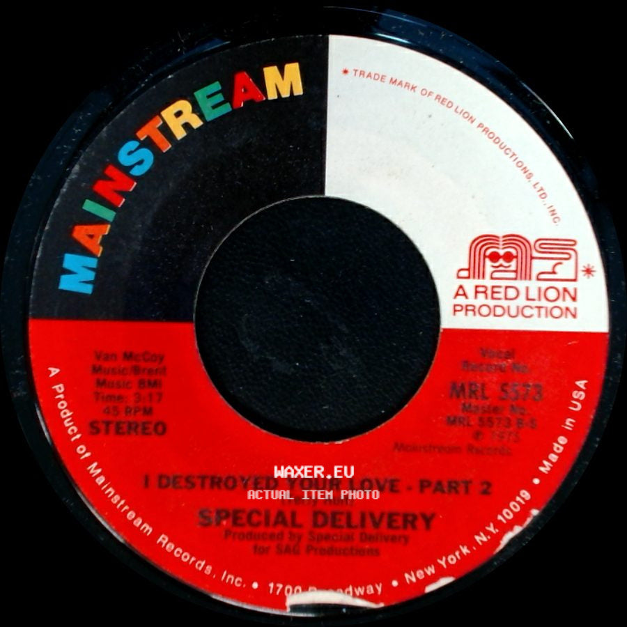 Special Delivery - I Destroyed Your Love - Part 1 / I Destroyed Your Love - Part 2 side B