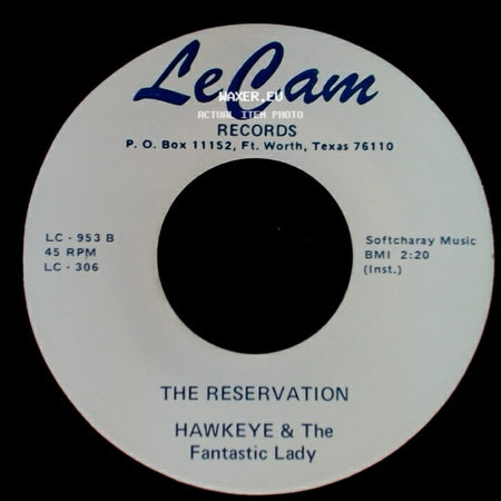Hawkeye & The Fantastic Lady - C B Romance / The Reservation side B