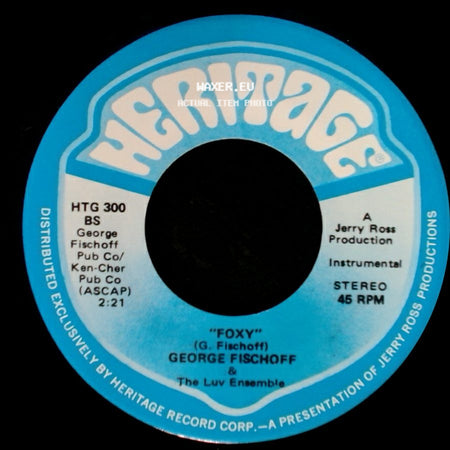 George Fischoff & The Luv Ensemble - Foxy / Foxy side B