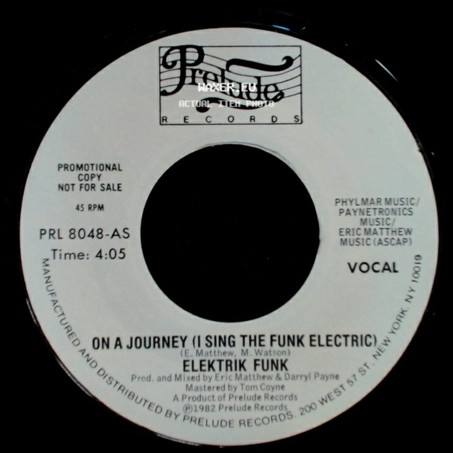 Elektrik Funk - On A Journey (I Sing The Funk Electric) / On A Journey (I Sing The Funk Electric) side B