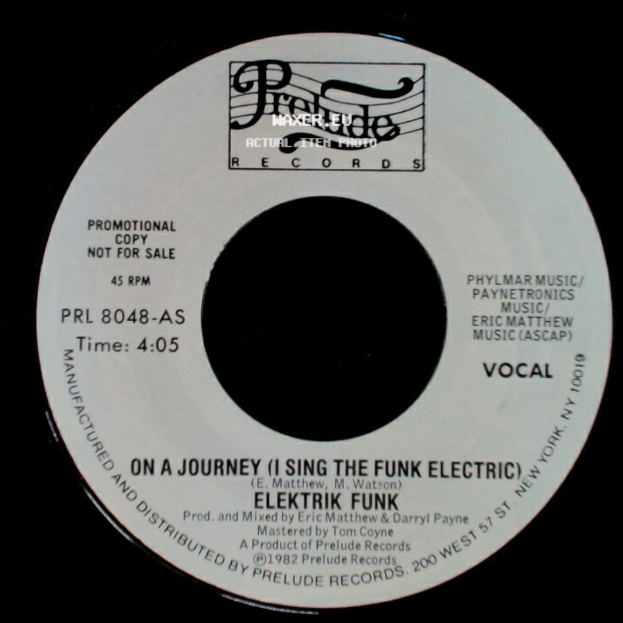 Elektrik Funk - On A Journey (I Sing The Funk Electric) / On A Journey (I Sing The Funk Electric) side B