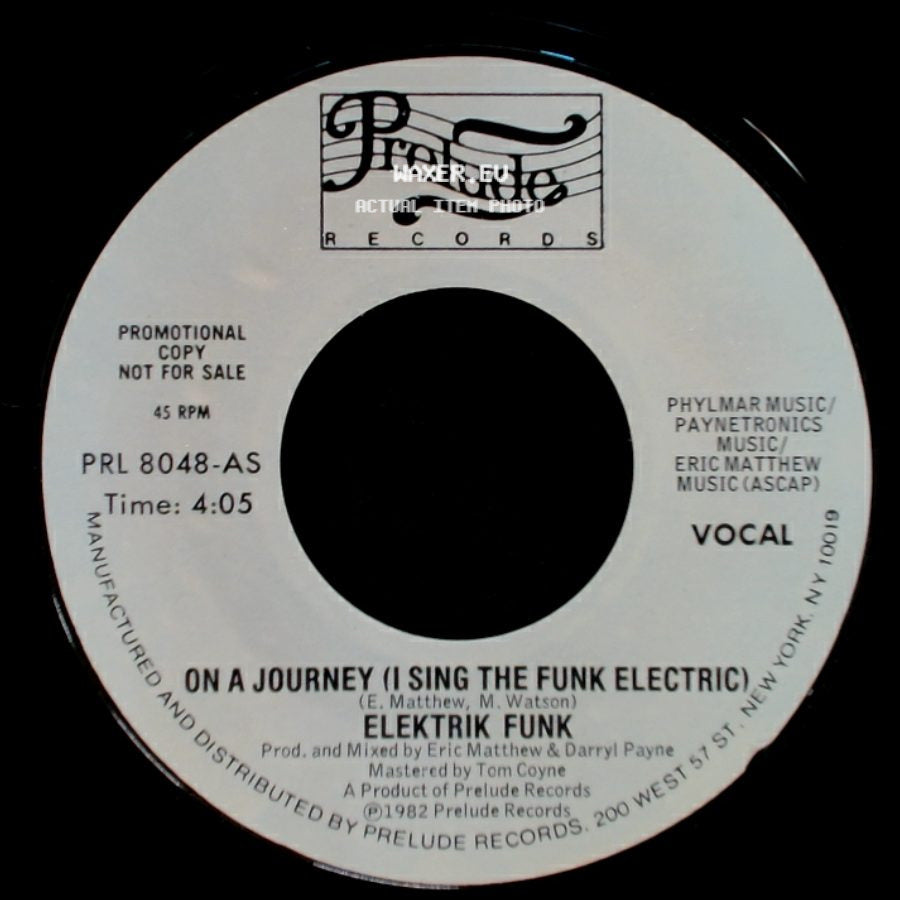 Elektrik Funk - On A Journey (I Sing The Funk Electric) / On A Journey (I Sing The Funk Electric) side A