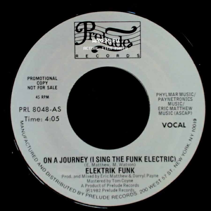 Elektrik Funk - On A Journey (I Sing The Funk Electric) / On A Journey (I Sing The Funk Electric) side B