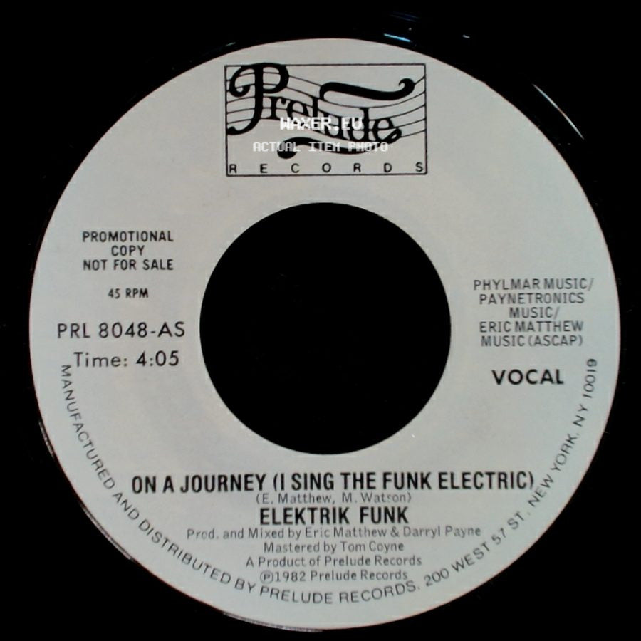 Elektrik Funk - On A Journey (I Sing The Funk Electric) / On A Journey (I Sing The Funk Electric) side A
