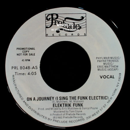 Elektrik Funk - On A Journey (I Sing The Funk Electric) / On A Journey (I Sing The Funk Electric) side B