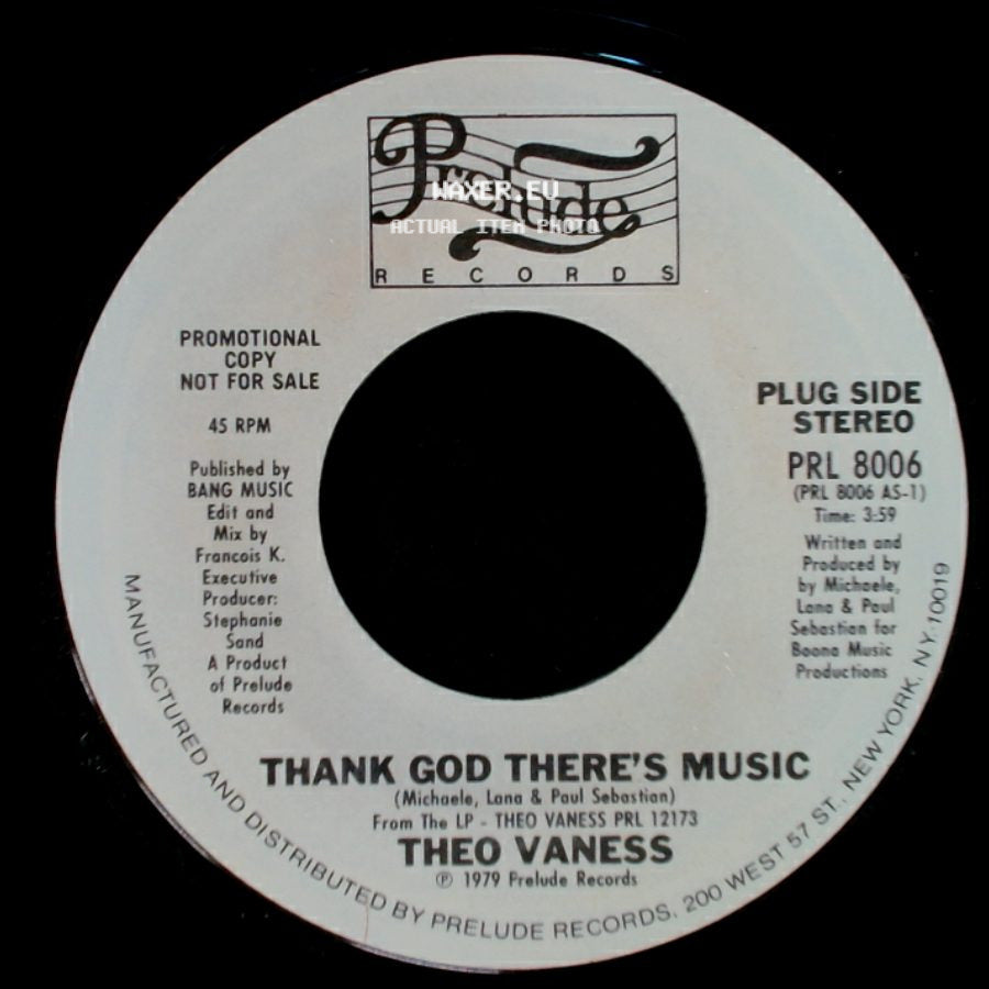 Theo Vaness - Thank God There's Music / I Can't Dance Without You side A