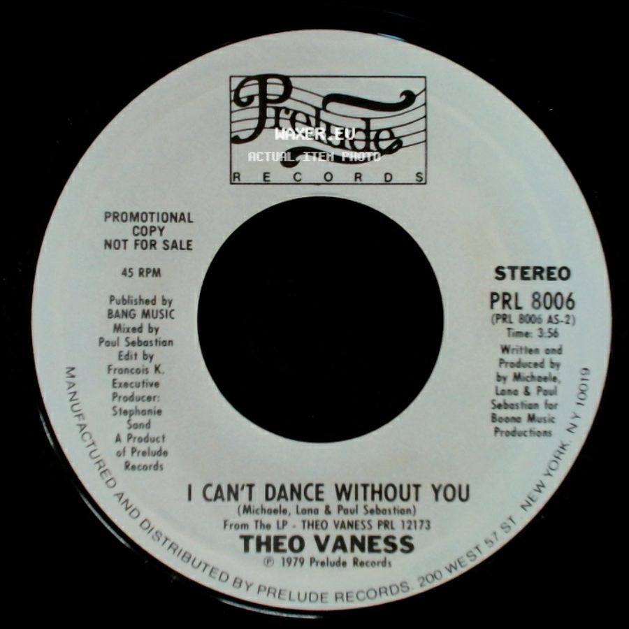 Theo Vaness - Thank God There's Music / I Can't Dance Without You side B