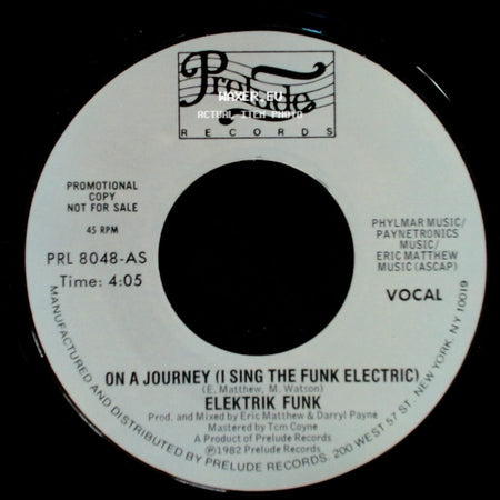 Elektrik Funk - On A Journey (I Sing The Funk Electric) / On A Journey (I Sing The Funk Electric) side B