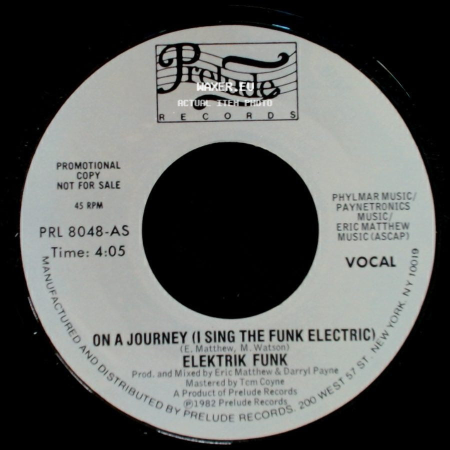 Elektrik Funk - On A Journey (I Sing The Funk Electric) / On A Journey (I Sing The Funk Electric) side A