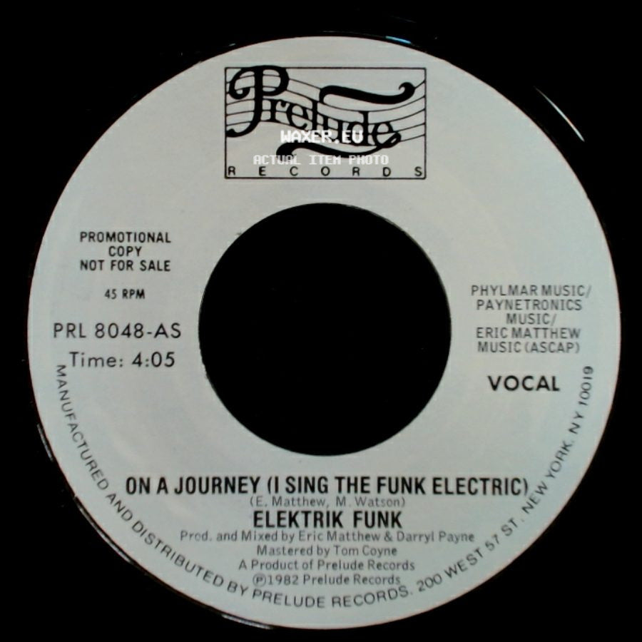 Elektrik Funk - On A Journey (I Sing The Funk Electric) / On A Journey (I Sing The Funk Electric) side B