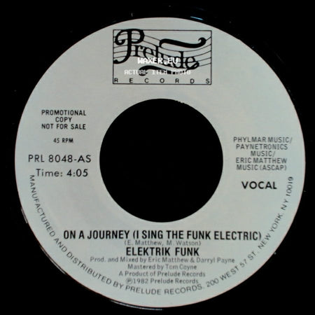 Elektrik Funk - On A Journey (I Sing The Funk Electric) / On A Journey (I Sing The Funk Electric) side A