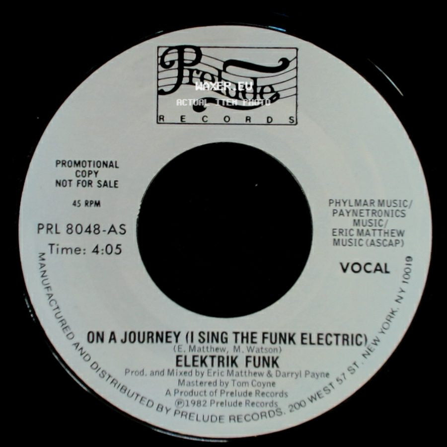 Elektrik Funk - On A Journey (I Sing The Funk Electric) / On A Journey (I Sing The Funk Electric) side B