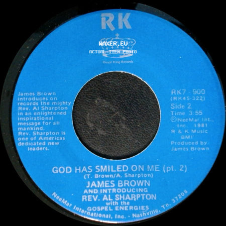 James Brown And Introducing Rev. Al Sharpton With The Gospel Energies - God Has Smiled On Me / God Has Smiled On Me (Pt. 2) side B