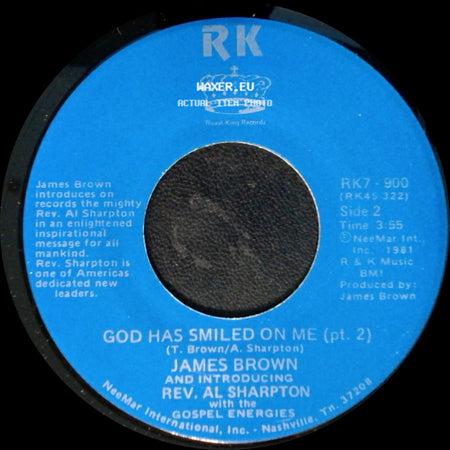 James Brown And Introducing Rev. Al Sharpton With The Gospel Energies - God Has Smiled On Me / God Has Smiled On Me (Pt. 2) side B