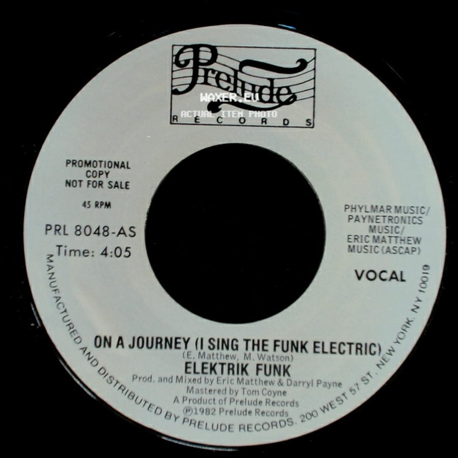 Elektrik Funk - On A Journey (I Sing The Funk Electric) / On A Journey (I Sing The Funk Electric) side A