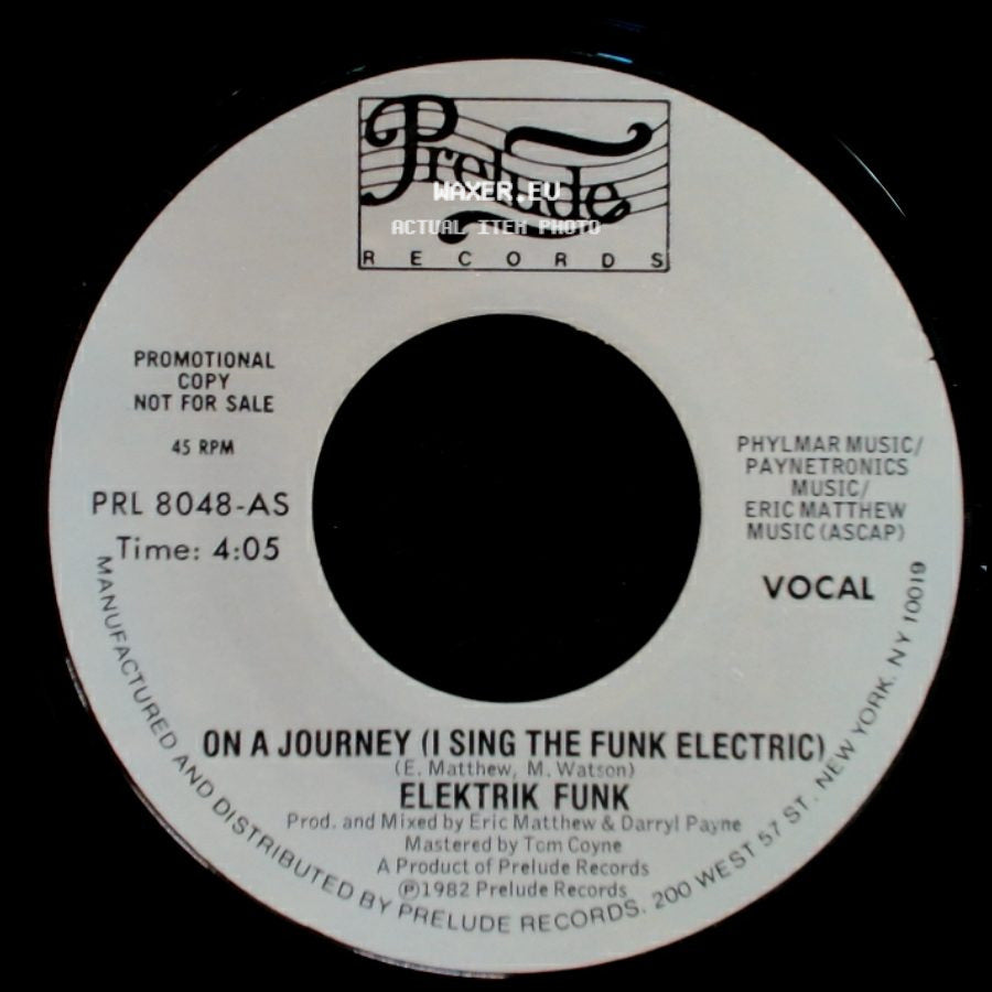Elektrik Funk - On A Journey (I Sing The Funk Electric) / On A Journey (I Sing The Funk Electric) side B