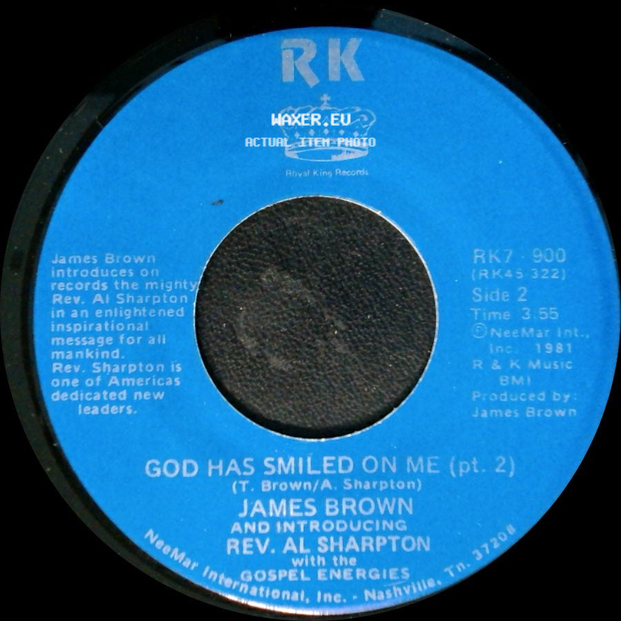 James Brown And Introducing Rev. Al Sharpton With The Gospel Energies - God Has Smiled On Me / God Has Smiled On Me (Pt. 2) side B