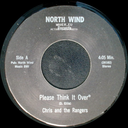 Chris And The Rangers - Please Think It Over / Sing Me A Tune side A