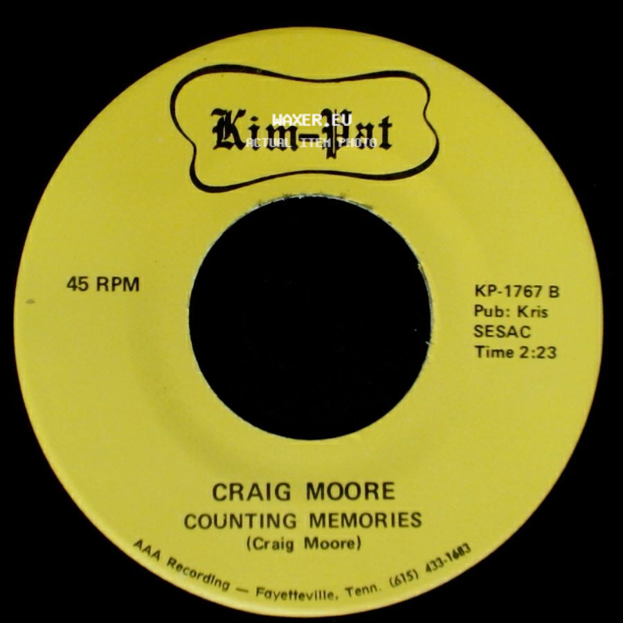 Craig Moore - I Need Your Loving / Counting Memories side B