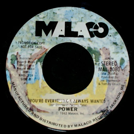 Power - Groovin' / You're Everything I Always Wanted side B