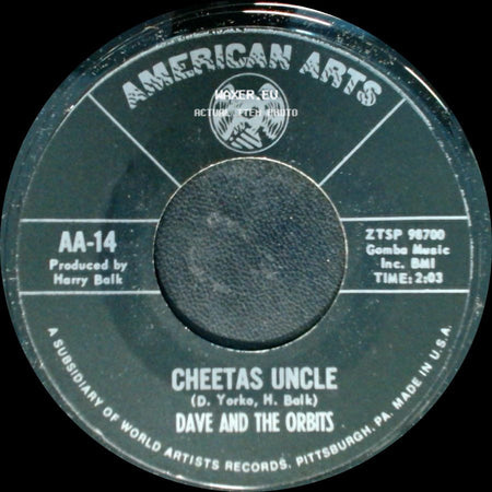Dave And The Orbits - Chili Beans / Cheetas Uncle side B