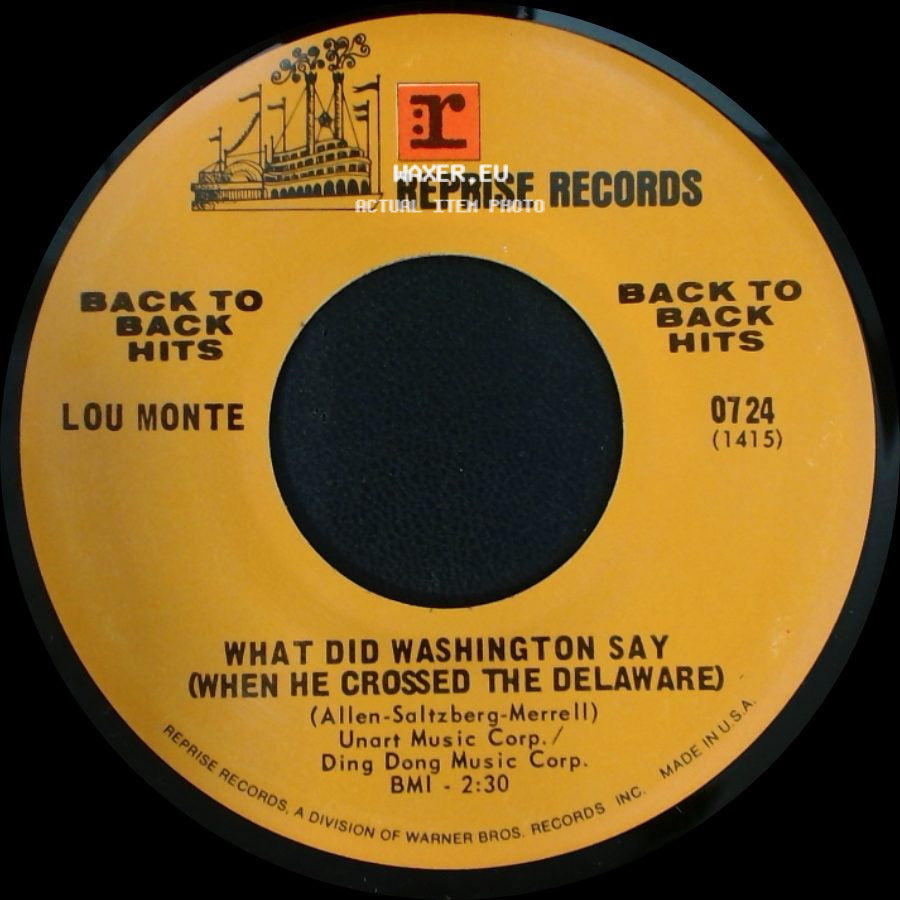 Lou Monte - What Did Washington Say (When He Crossed The Delaware) / Pepino The Italian Mouse side A