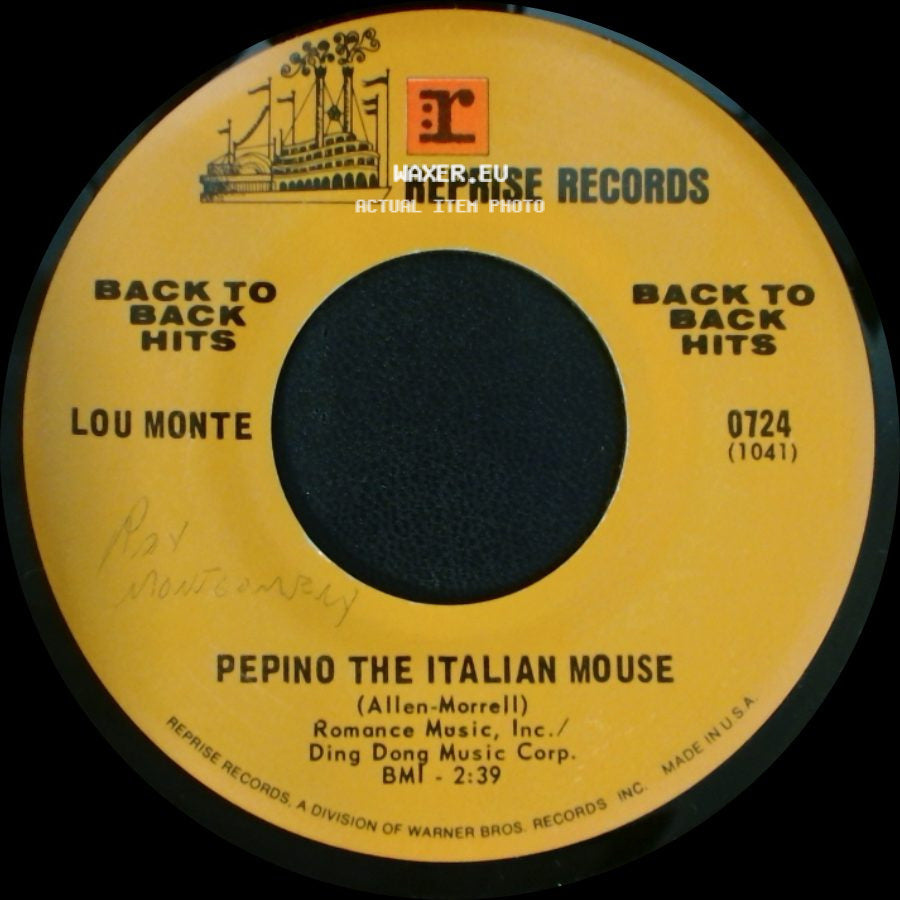 Lou Monte - What Did Washington Say (When He Crossed The Delaware) / Pepino The Italian Mouse side B