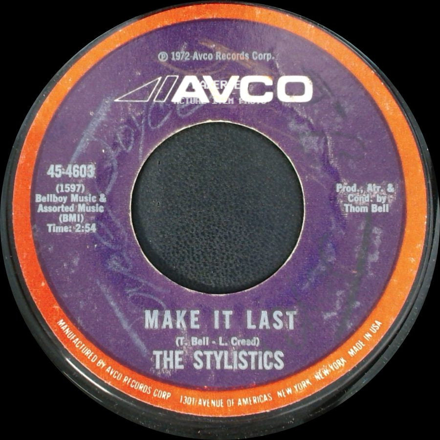 The Stylistics - I'm Stone In Love With You / Make It Last side B