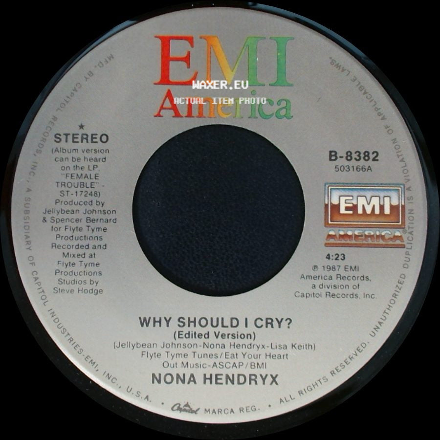 Nona Hendryx - Funkyland / Why Should I Cry? (Edited Version) side B