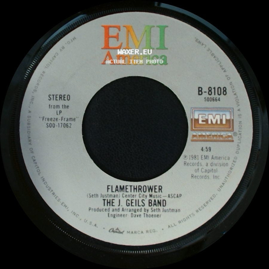 The J. Geils Band - Freeze-Frame / Flamethrower side B