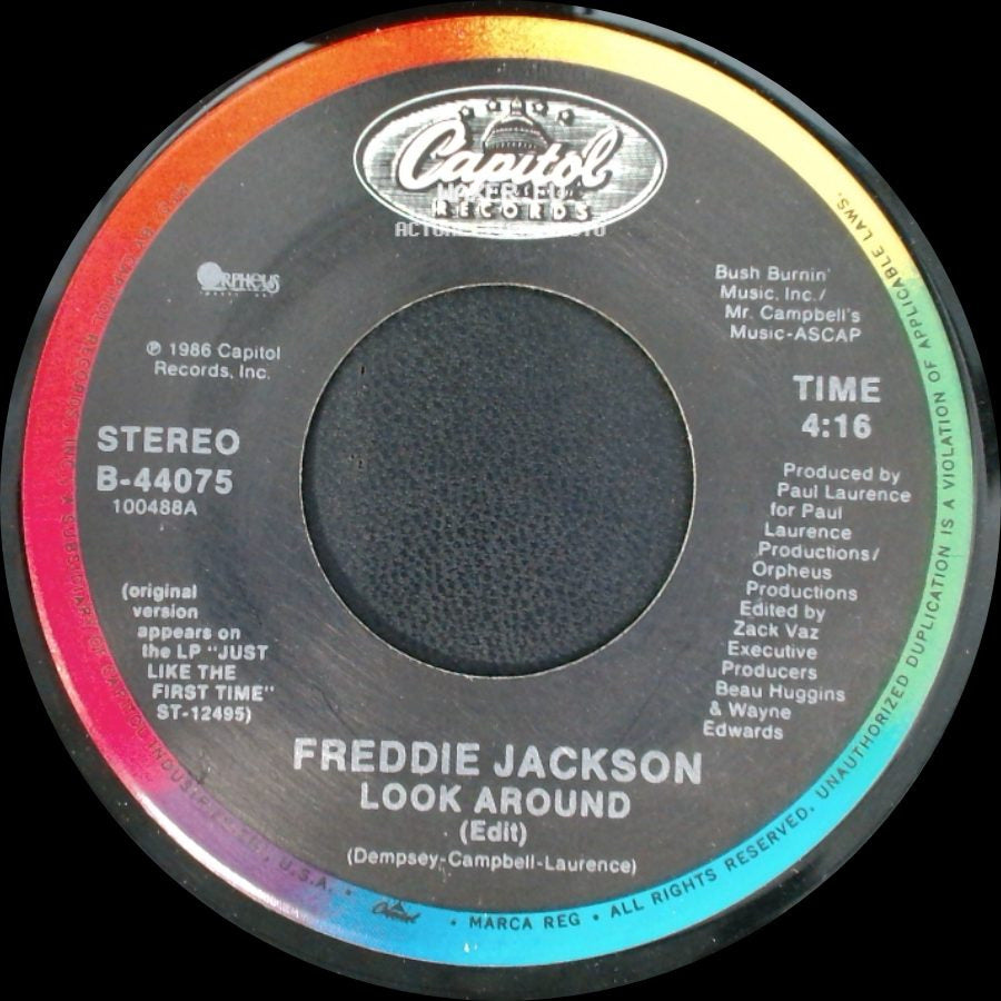 Freddie Jackson - Look Around (Edit) / I Can't Let You Go side A