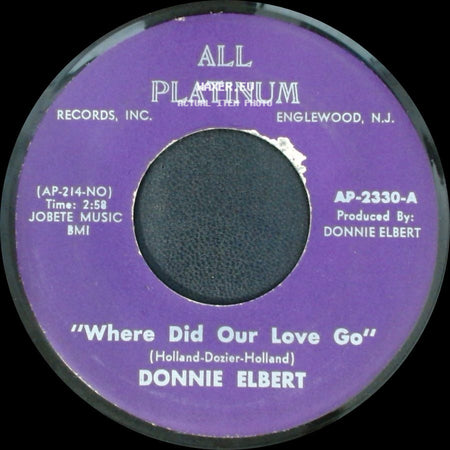 Donnie Elbert - That's If You Love Me / Where Did Our Love Go side B