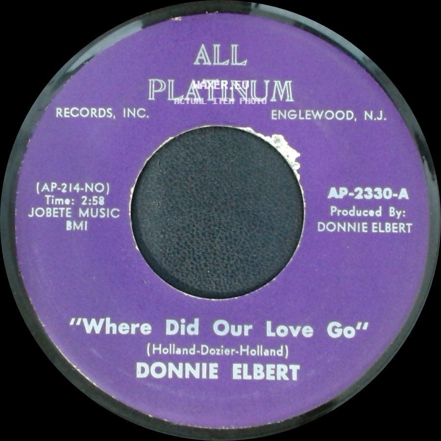 Donnie Elbert - That's If You Love Me / Where Did Our Love Go side B
